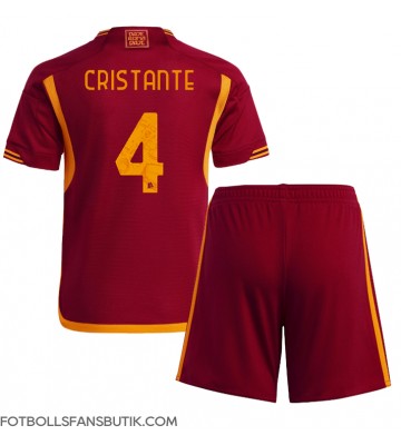 AS Roma Bryan Cristante #4 Replika Hemmatröja Barn 2023-24 Kortärmad (+ Korta byxor)